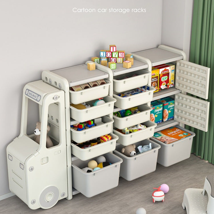 Organizer Large Capacity Bookshelf Cartoon Locker Baby Storage Cabinet