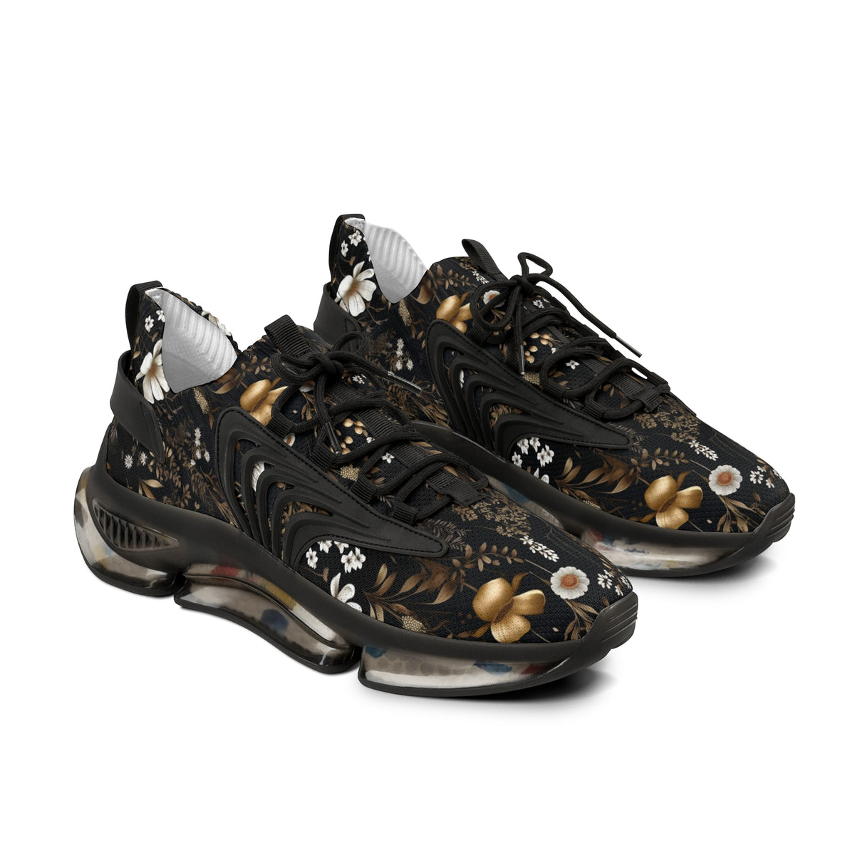 Floral Pattern Men's Mesh Sneakers - Stylish and Comfortable Footwear for Every Occasion