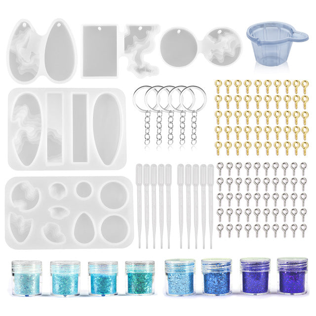 Resin Jewelry Silicone Molds Tools Set UV Epoxy