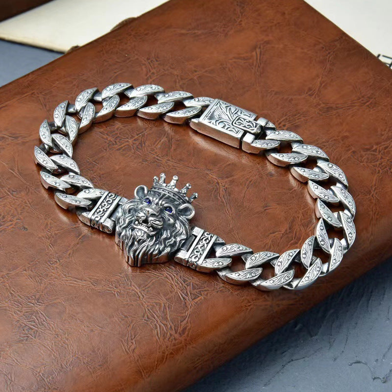 Fashion Lion King Cuban Bracelet Male