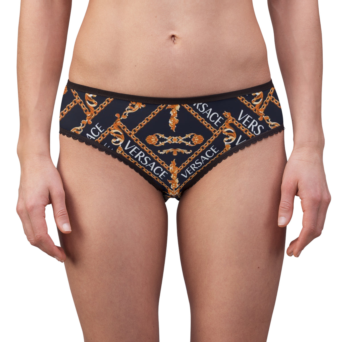 Luxury Women's Briefs - Stylish Chain Design Underwear