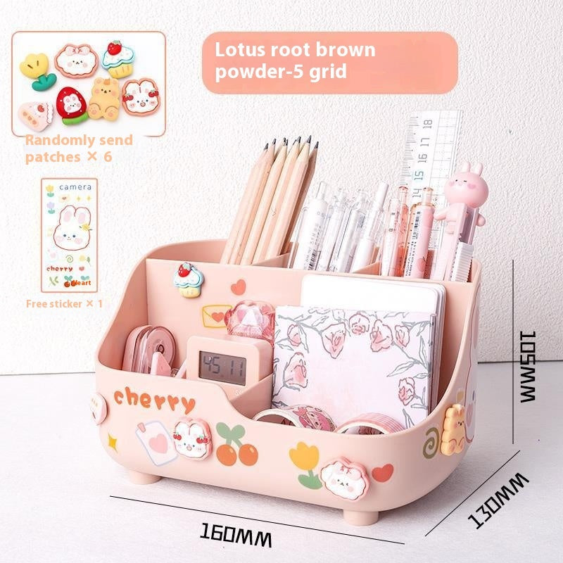 Student Desktop Pencil Case Stationery Storage Box Pen Holder