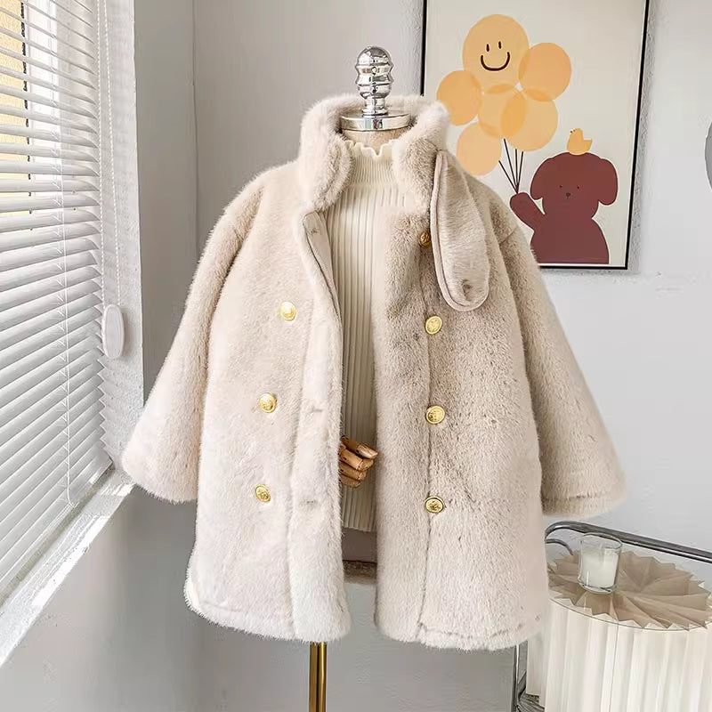 Children's Luxury Light Luxury Fur Coat
