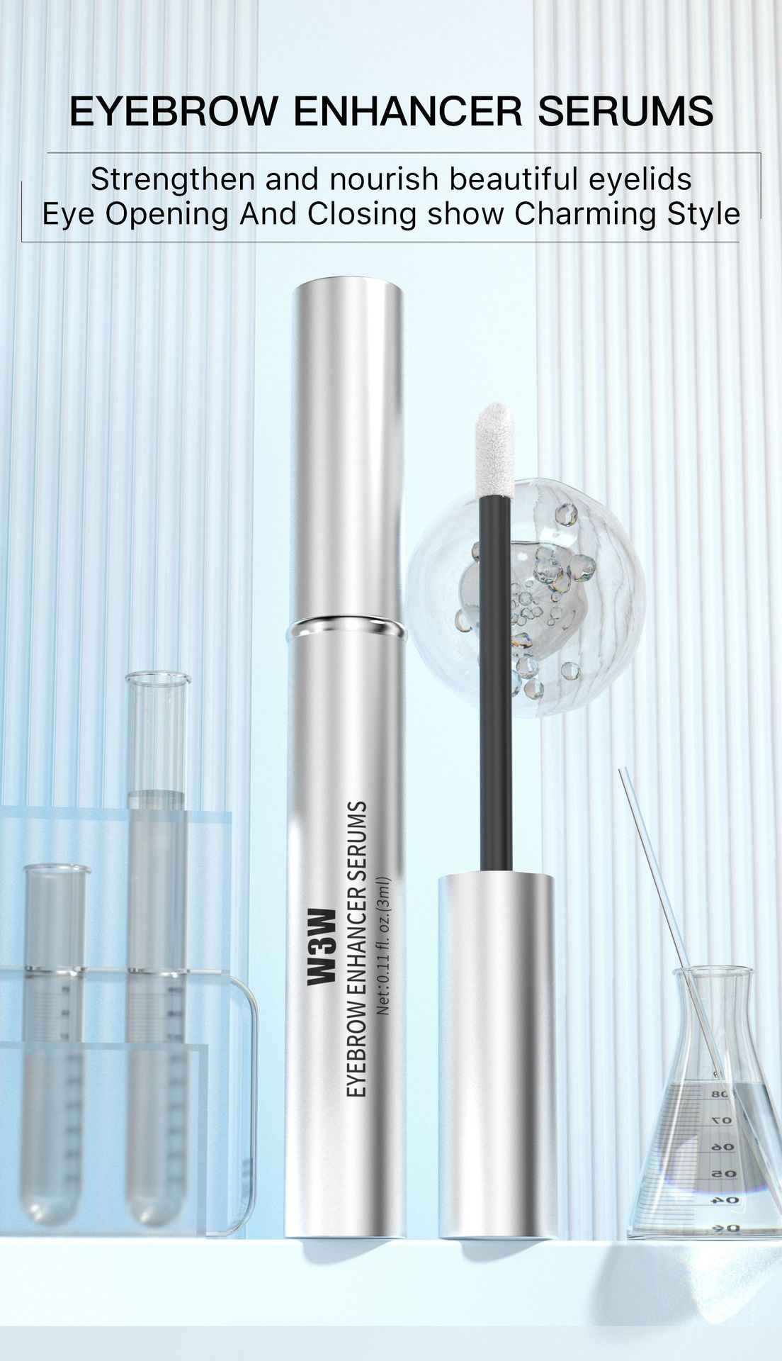 Eyebrow Growth Serum Eyebrow Serum to Grow Brows with Advanced Formula to Boost Longer Fuller and Thicker Looking Eyebrows 3mL