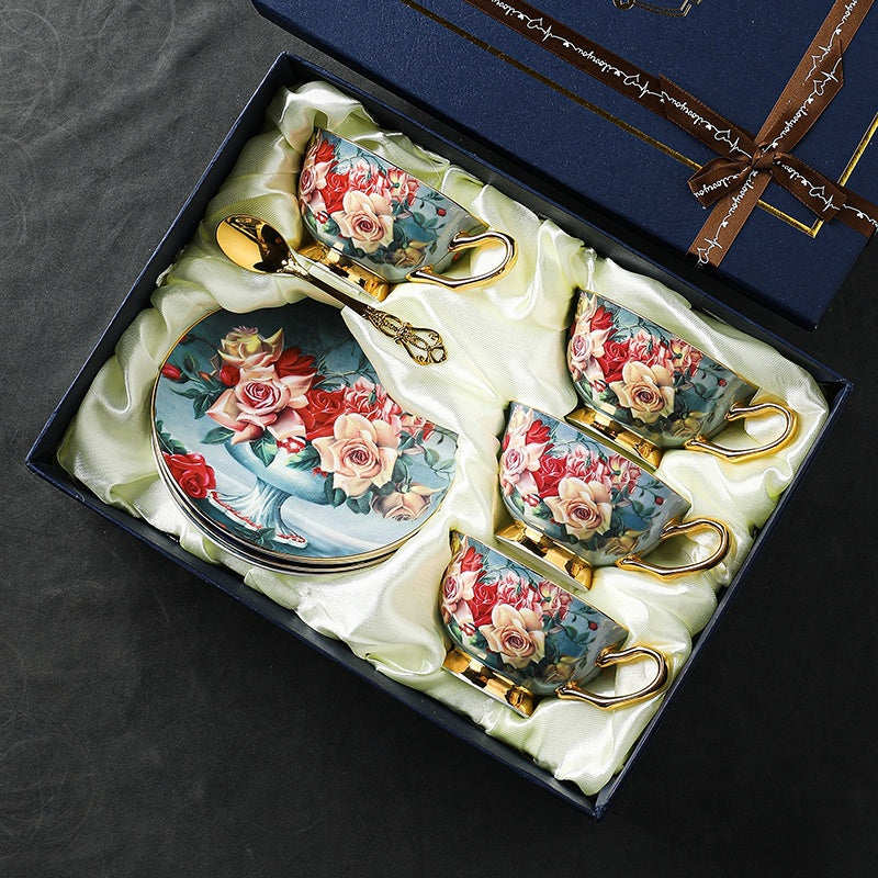 Exquisite Coffee Cup European Light Luxury Tea Set