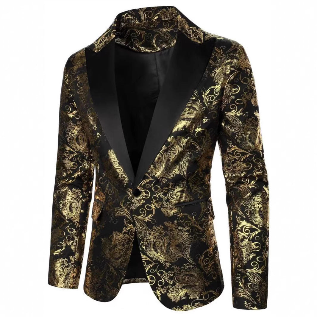 Men's Bronzing Printed Suit Jacket Fashion