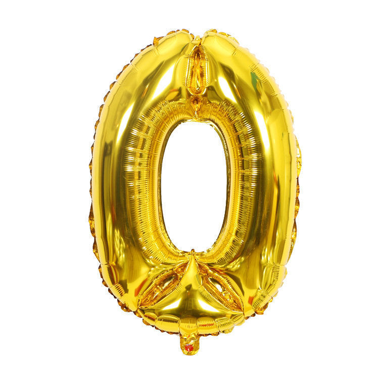 32-inch Digital Balloon Birthday Party Wedding Wedding Decoration Layout Floating Empty Aluminum Film Balloon