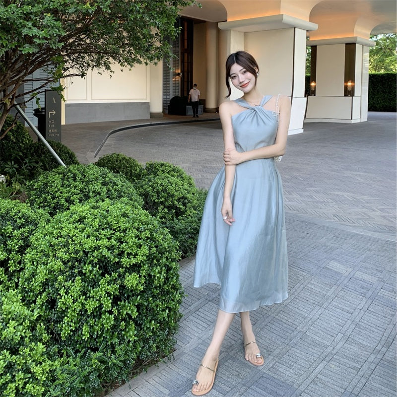 Women's Summer French Halterneck Dress