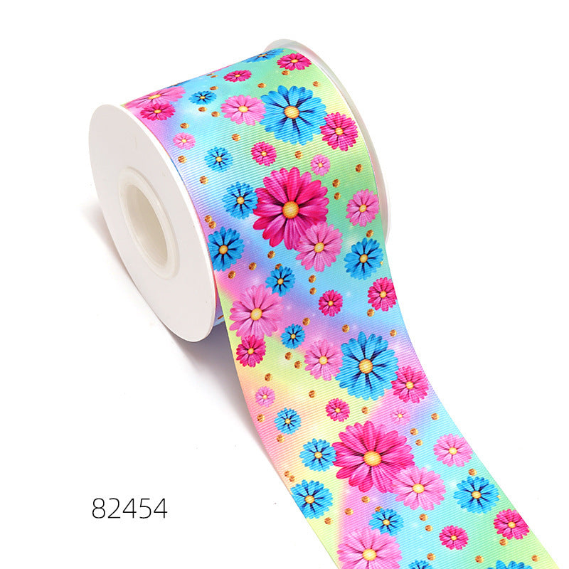 Flowers And Plants Cartoon Printed Ribbon