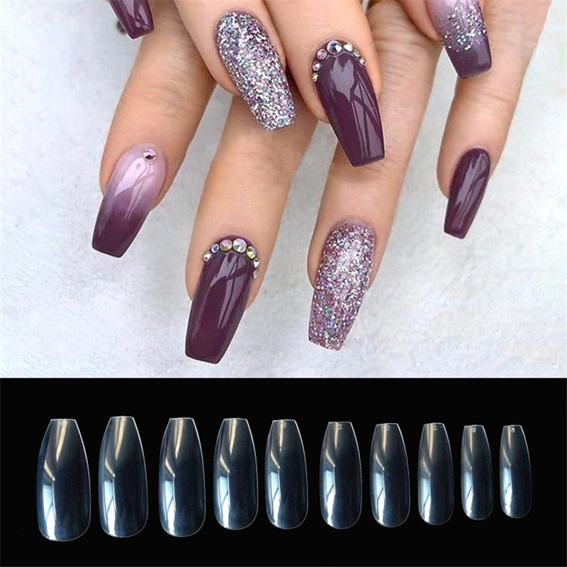 500 Transparent  Natural Fake Nails