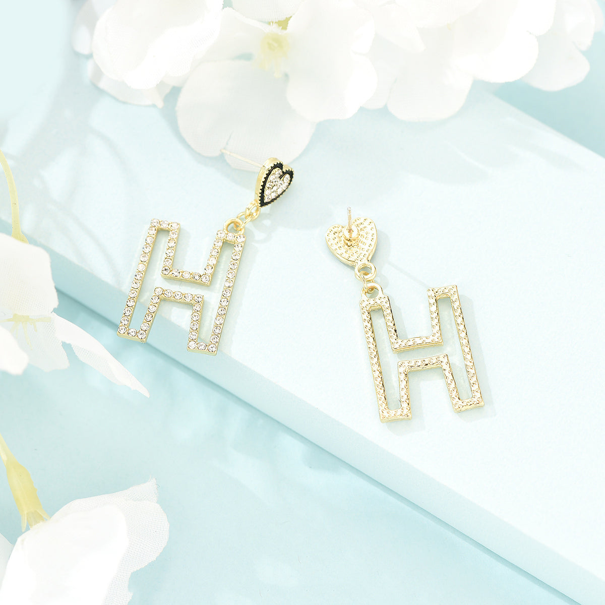 Long Love H Letter Earrings Exaggerated