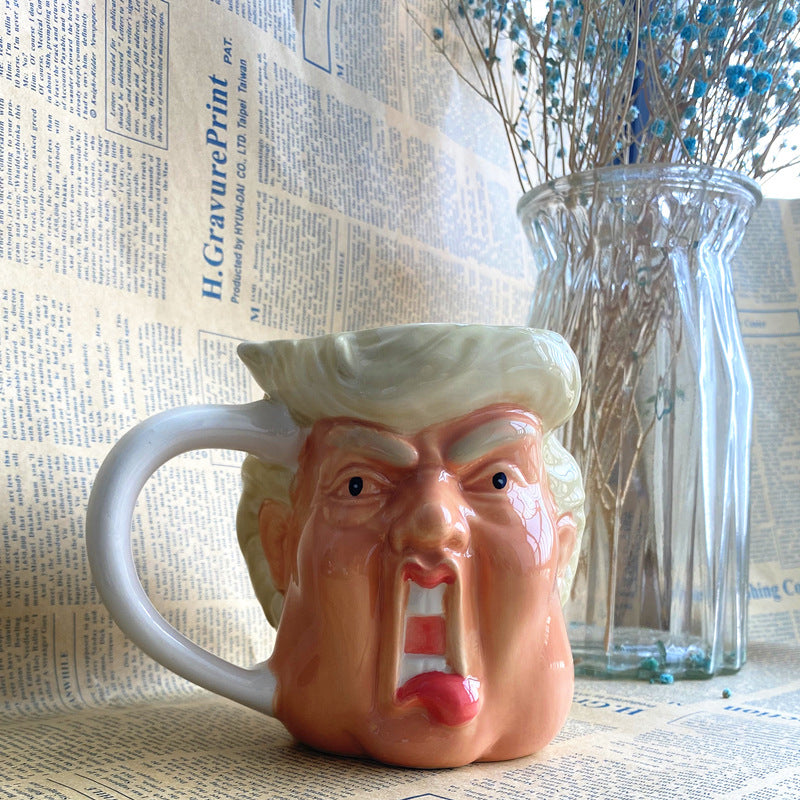 Funny Office Sand Sculpture Trump Mug