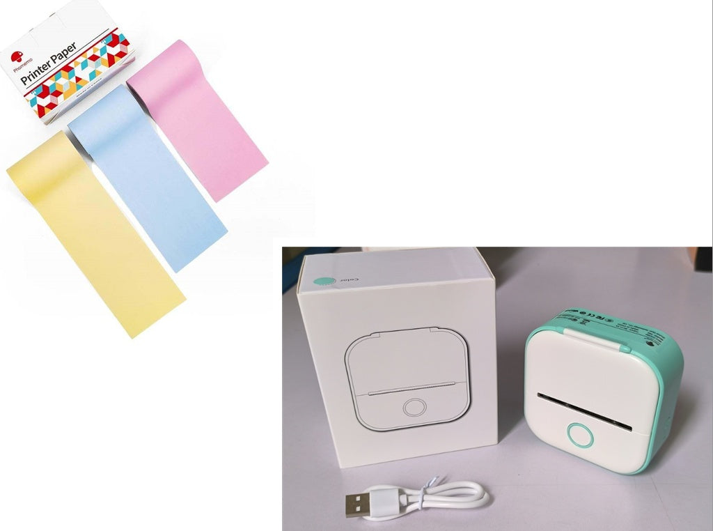 Portable Mini Thermal Label Printer Home Photo Printer Student Wrong Question Printer Bluetooth-Compatible Mini Label Printer Price Tag