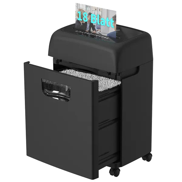 Woolsche Paper Shredder For Home,18-Sheets Cross Cut With 5.28 Gallon Pull Out Bin,P-4 Security Level, Shred Paper And Credit Card And CD,Ultra-quiet