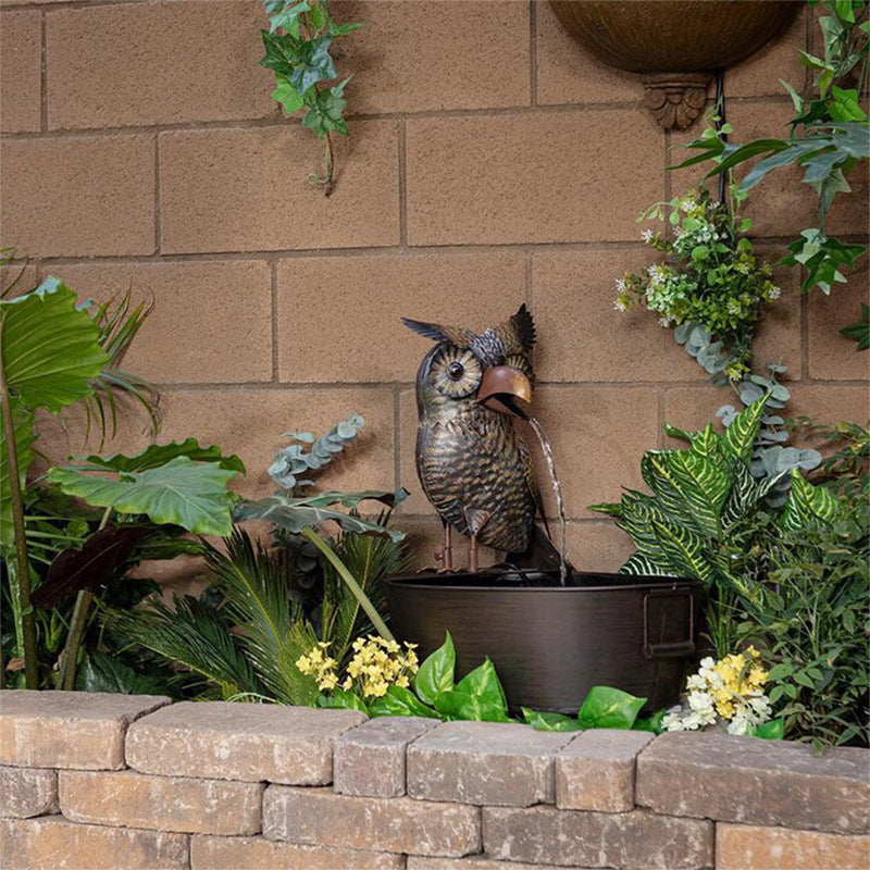 Cross-Border New Fountain Garden Art Decoration, Flowing Water, Private Molds, Resin Iron Crafts