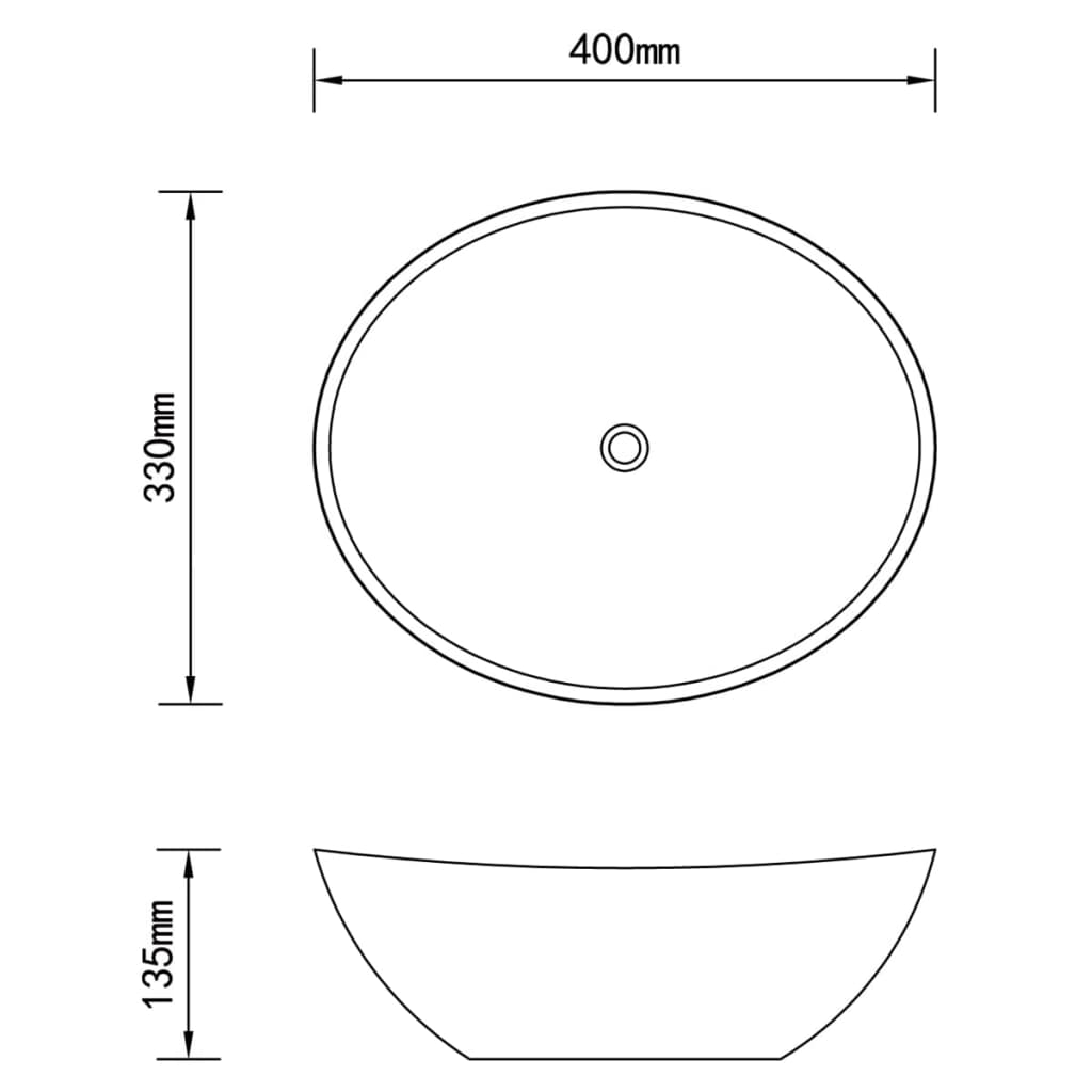 Luxury Oval Washbasin Matte Ceramic   Luxury