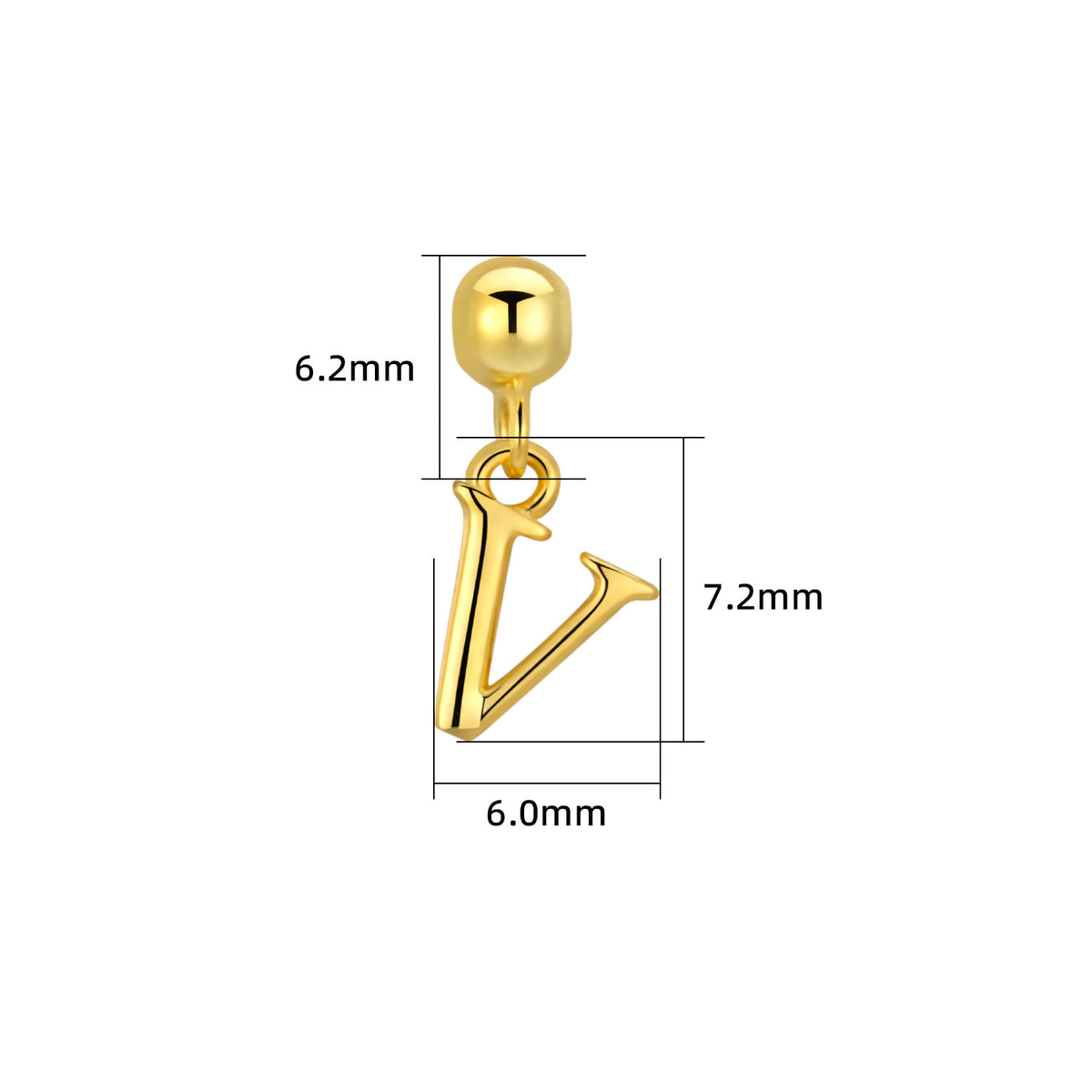 Smooth-Surface Jewelry Minimalist 26-Letter Alphabet Pendant