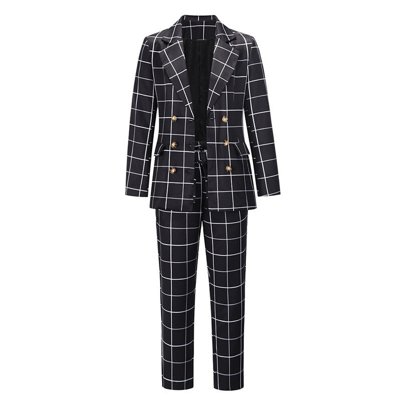 Casual Temperament Double-Breasted Suits Plus Size Women
