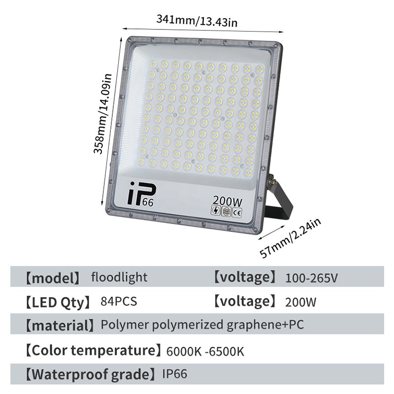 LED Floodlight, Outdoor Waterproof Strong Light, Ultra Bright Construction Site Factory RV Room Searchlight, Outdoor High-power Lighting Lamp