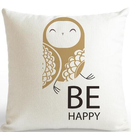 Be Happy Bear Cushion Cover
