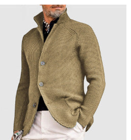 Casual Long Sleeve Solid Color Knitted Coat