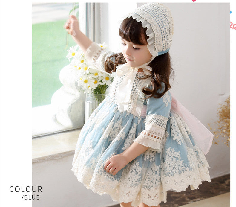 High-End Children's Clothing Girls  Princess Luxury Three-Piece Dress