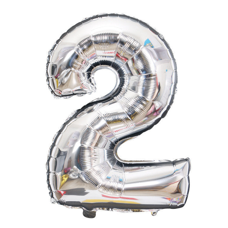 32-inch Digital Balloon Birthday Party Wedding Wedding Decoration Layout Floating Empty Aluminum Film Balloon