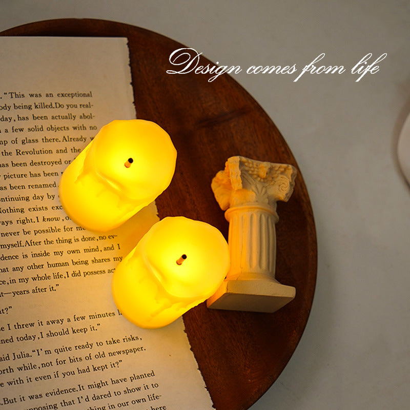 European Retro Roman Column Small Night Lamp Bedroom Dorm Reading