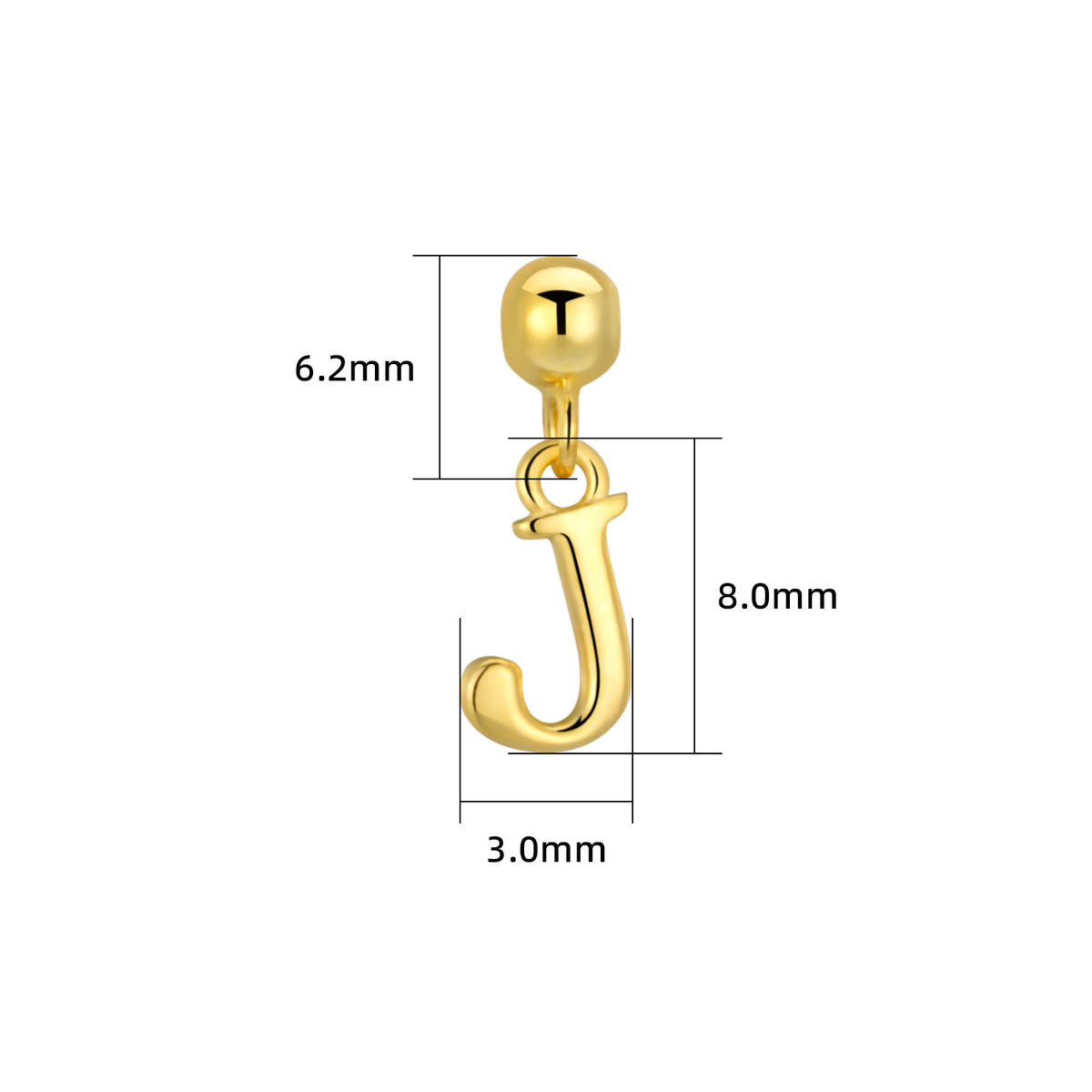 Smooth-Surface Jewelry Minimalist 26-Letter Alphabet Pendant