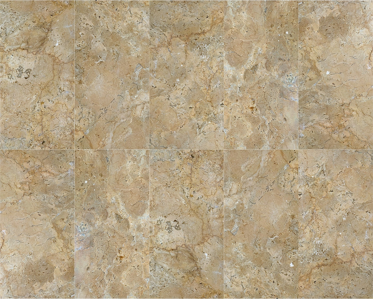 12X24 Inch Gold Yellow Beige Natural Marble, For Floor And Wall, Polished Marble Tile, Natural Stone