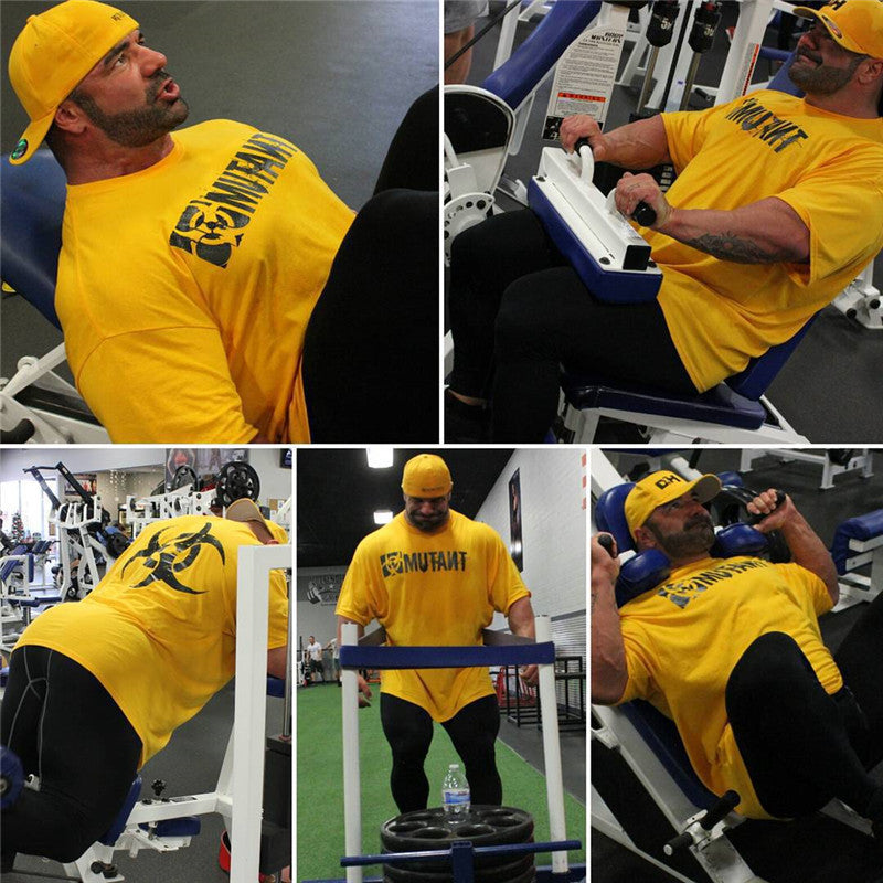 Fitness Short Sleeve Male Brother Personality Printing Sports Short Sleeve