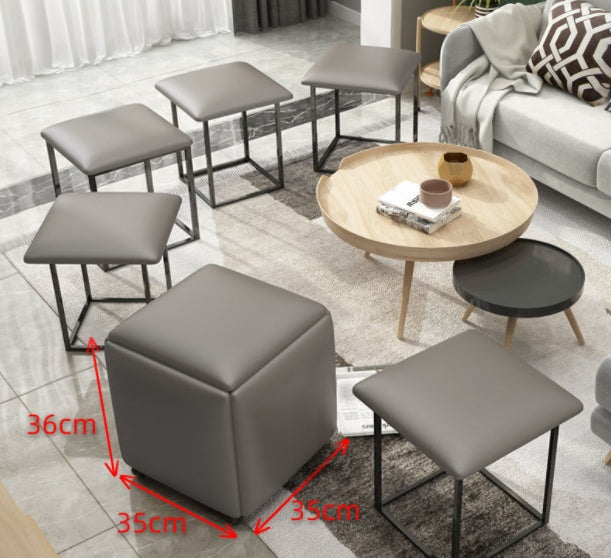 Rubik's Cube Stool Small Family Sofa For Shoes Small Bench