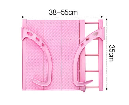 Multifunction Home Balcony Hanging Hanger Shelf Adjustable Foldable Clothes Shoes Drying Rack Holder Storage Organizer Shoe Rack