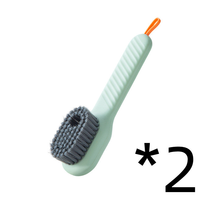 Multifunctional Soft-Bristled Shoe Brush Long Handle Brush Automatic Liquid Adding Shoe Clothing Board Brush Cleaning Tool