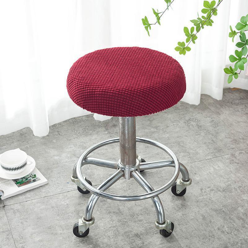 Round Stool Cover Swivel Chair Cover Round Bar Beauty Salon Chair Cover