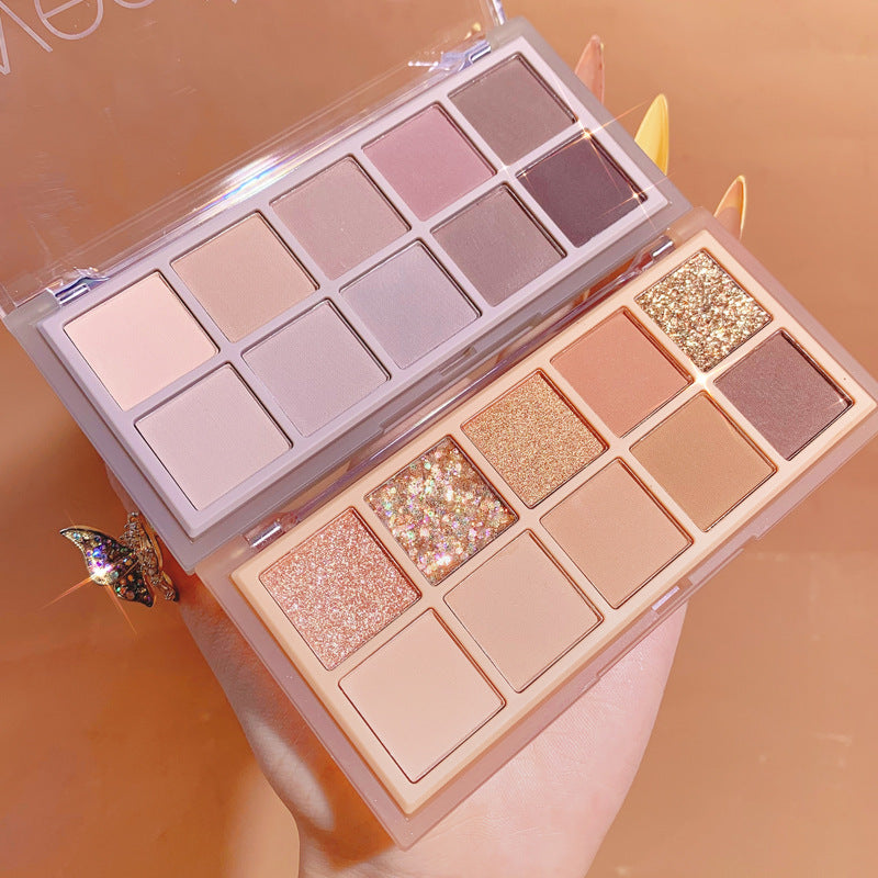 10Shades Of Eyeshadow Pearly Matte Earth Lasting Palette