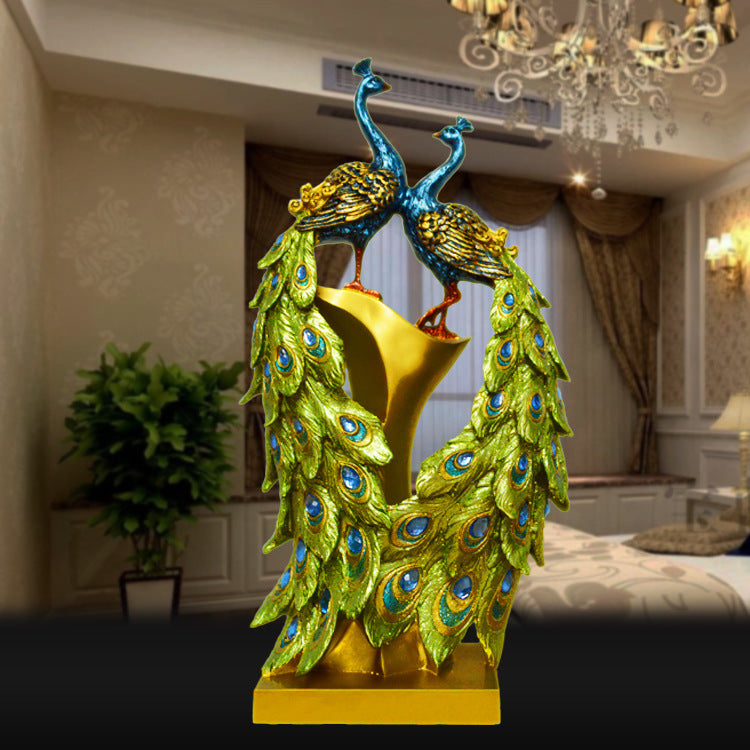 Lovers Peacock Creative Home Furnishing Resin Crafts Decoration