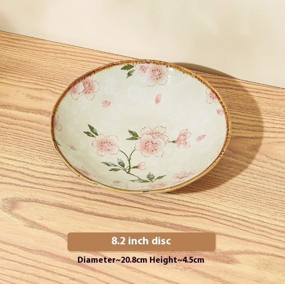 Chinese Style Cherry Blossom Dining Bowl Ceramic