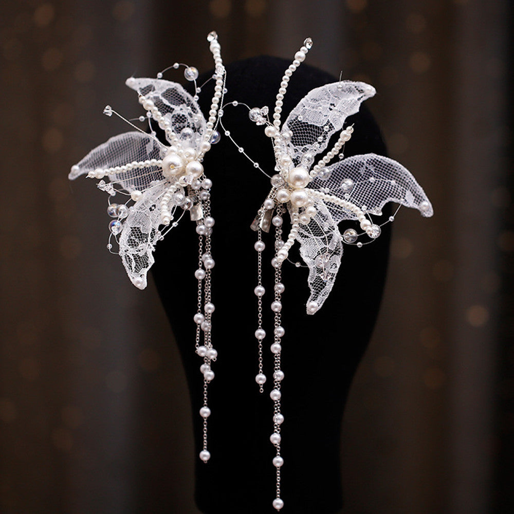 Super Fairy Simple And Smart Lace Beaded Hair Clip