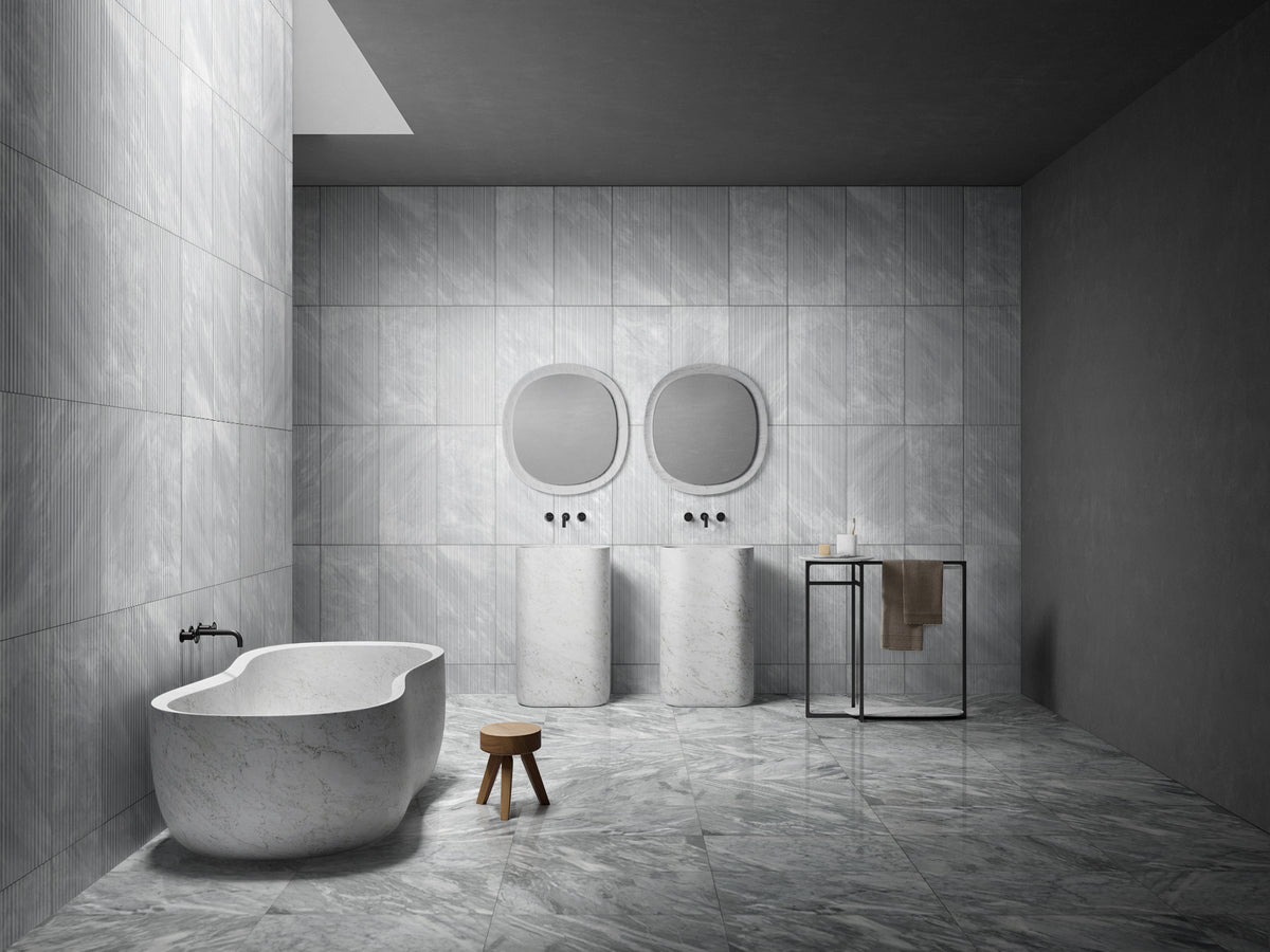 12X24 Inch Carrara Marble, Gray Marble, Natural Marble, For Wall And Floor, Polished Marble Tile
