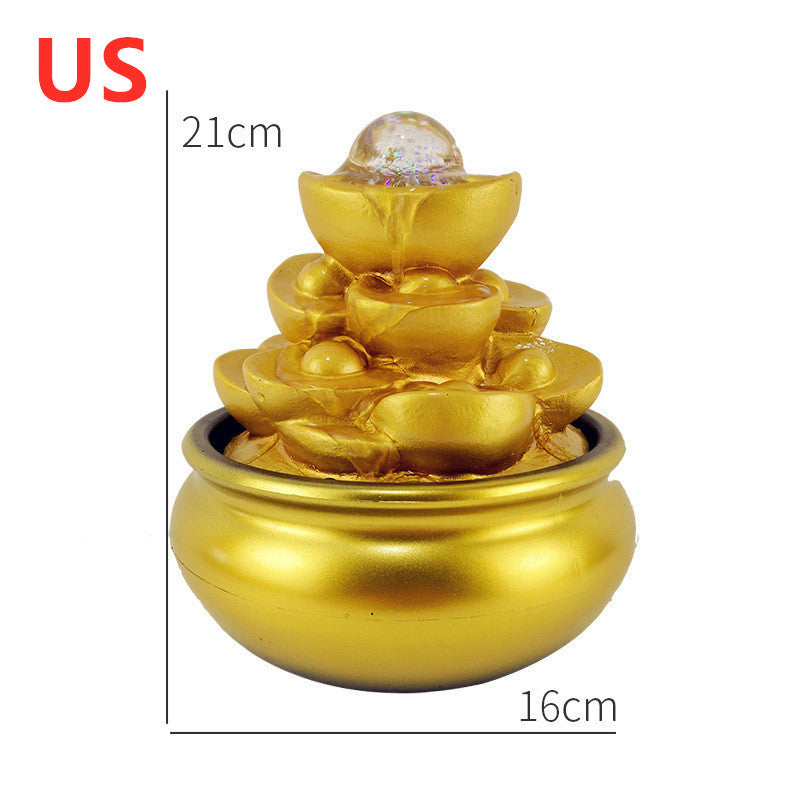 Feng Shui Wheel Crystal Ball Water Fountain Mini
