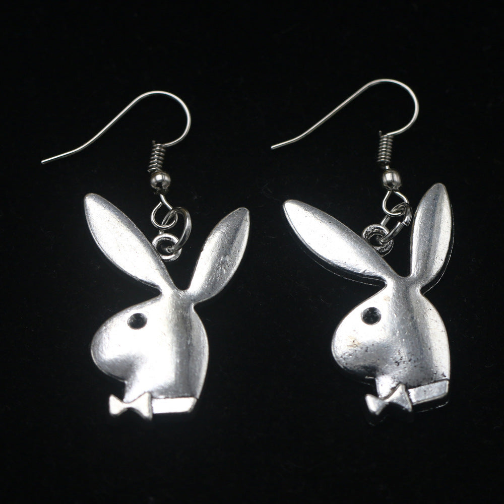 Alloy Silver Rabbit Earrings