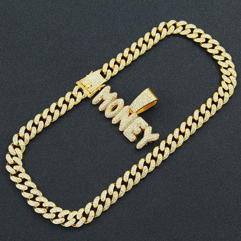 Exaggerated Punk Personality Wide Cuban Chain Clavicle