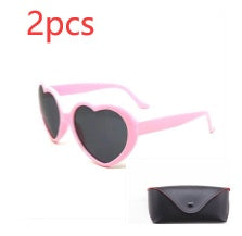 Heart-Shaped Lights Become Love Special Effects Glasses Sunglasses