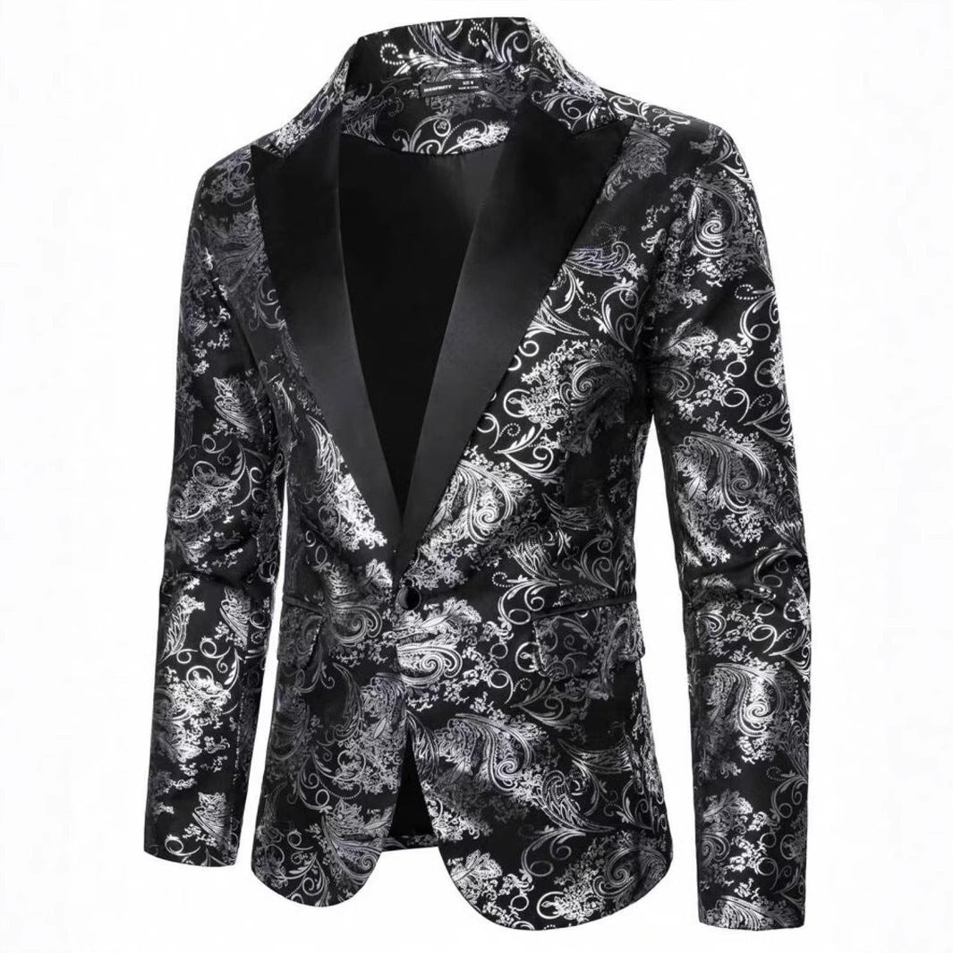 Men's Bronzing Printed Suit Jacket Fashion