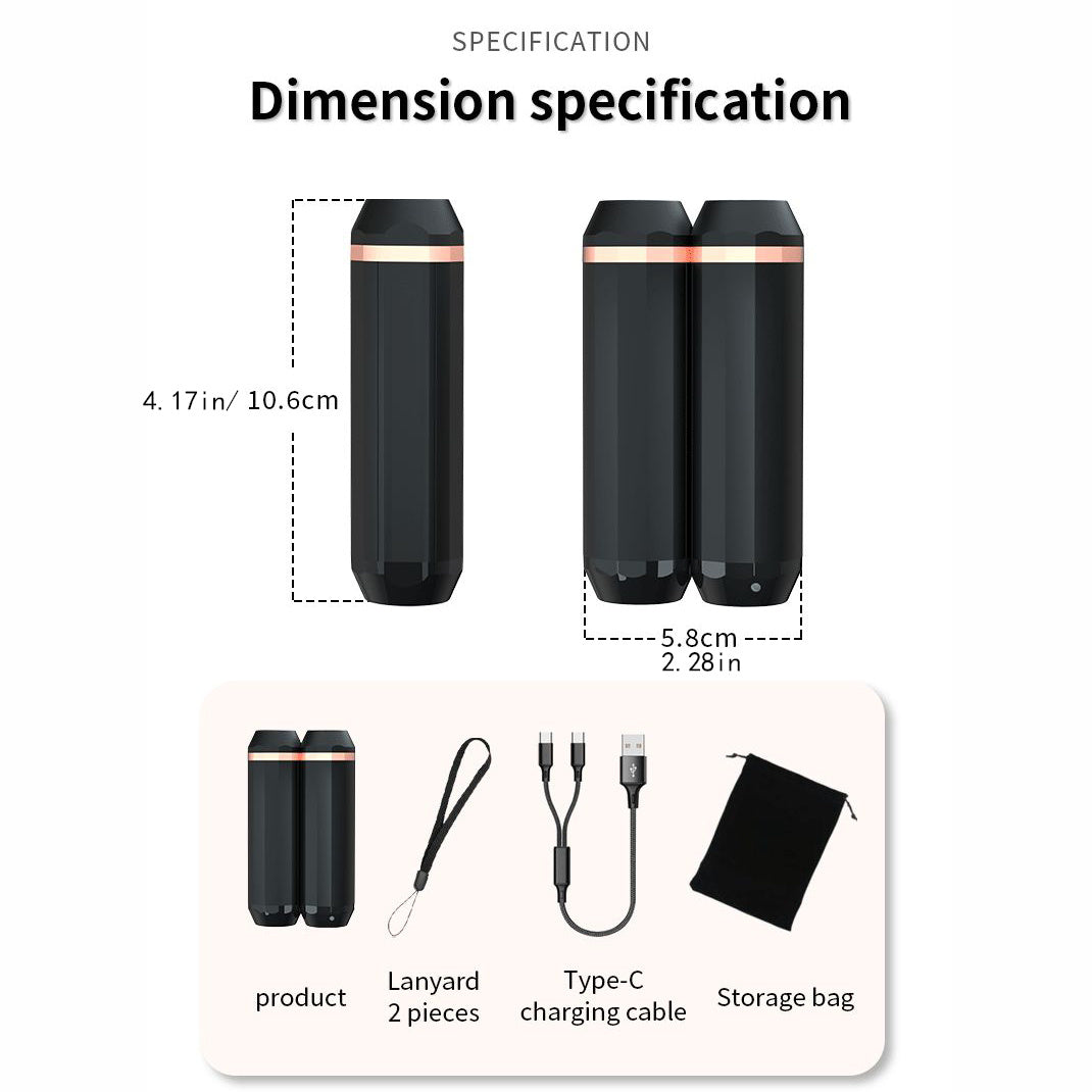 Heat For Camping Hiking Hunting Golf Heater Reusable Portable Pocket Heater With Split Magnetic And Flashlight Hand Warmers
