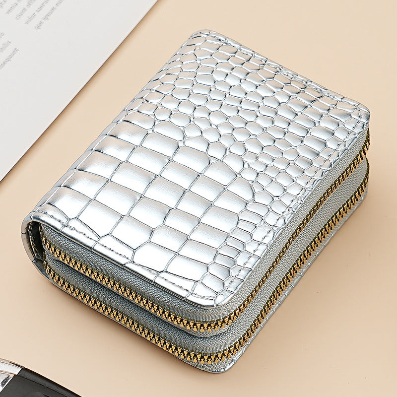 Large Capacity Card Sleeve Zipper Coin Purse For Women