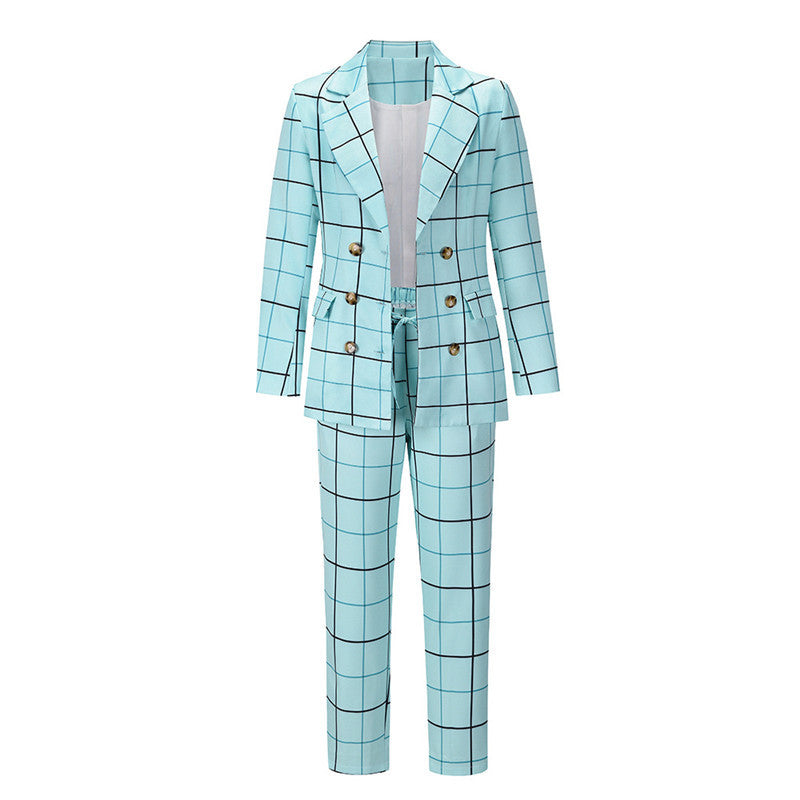 Casual Temperament Double-Breasted Suits Plus Size Women
