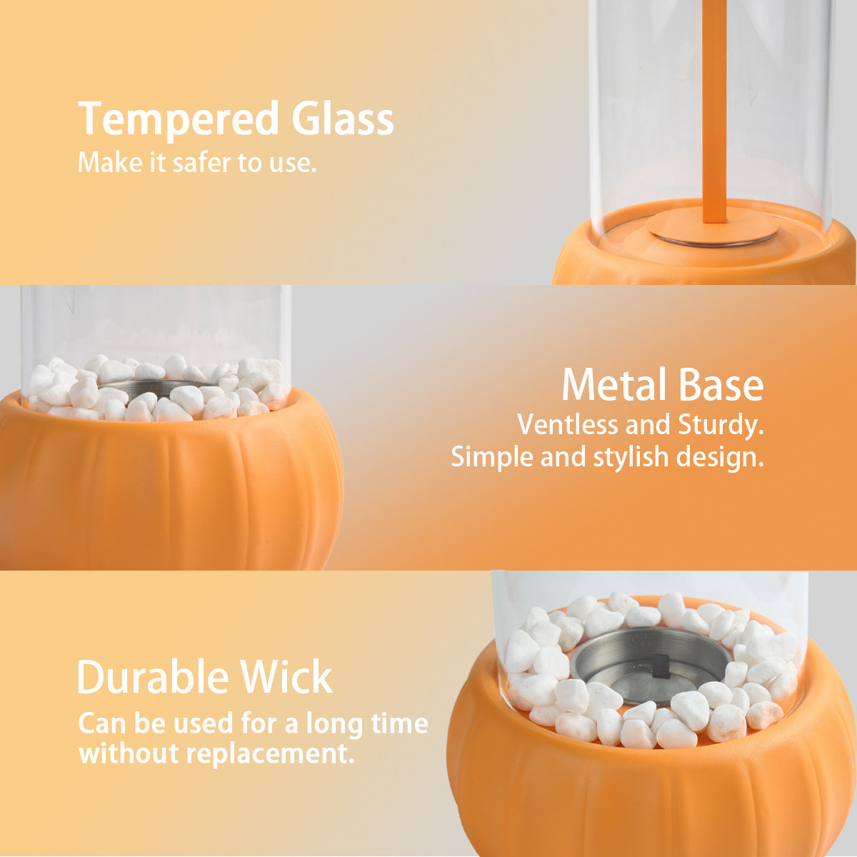 1pc Exclusive Design Large Pumpkin Alcohol Stove, Real Fire Tremendous Pumpkin Indoor Fire Pit Mini Alcohol Lamp, Personal Fireplace Indoor And Outdoor Camping Rectangle Fire Pit Alcohol Fireplace,