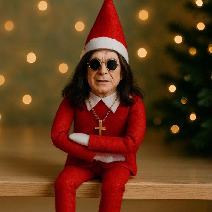 Fashion Ozzy Christmas Elf Doll Xmas Trees Decoration Ornaments Music Godfather Classic Sitting Posture Noel Elf Plush Toys